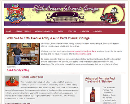 Fifth Avenue Internet Garage Website